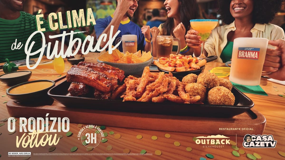 Outback lança campanha com transmissão de jogos da copa e rodízio