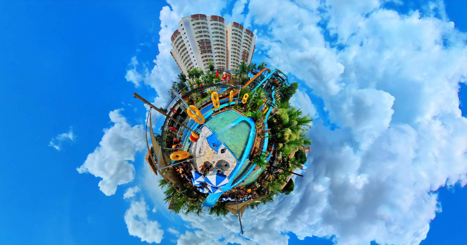 Conheça o Parque Aquático “Thermas dos Laranjais” de Olímpia neste incrível tour virtual
