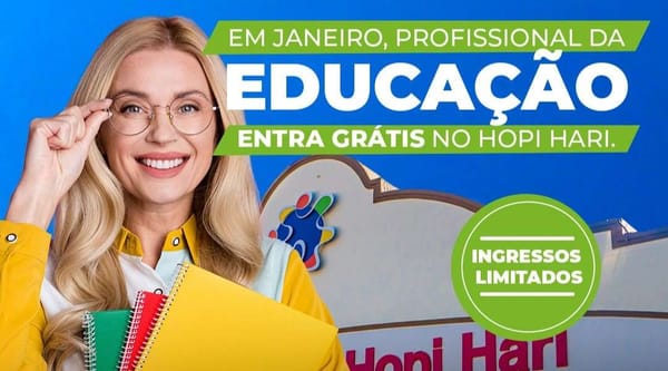 Hopi Hari oferece entrada grátis para professores e profissionais da educação em janeiro