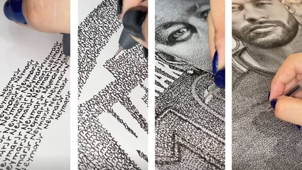 Artista de Jundiaí faz desenhos de famosos apenas com palavras