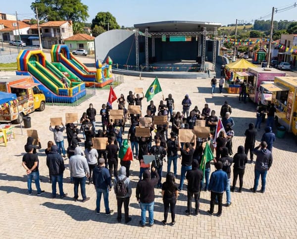 Servidores públicos de Louveira organizam protesto durante aniversário da cidade para cobrar Prefeitura
