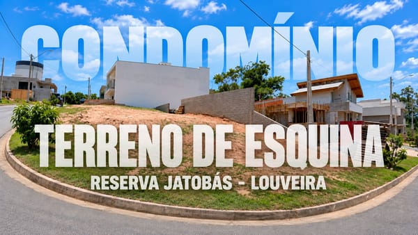 Terreno de esquina à venda no Condomínio Reserva Jatobás, em Louveira, por R$ 399.990