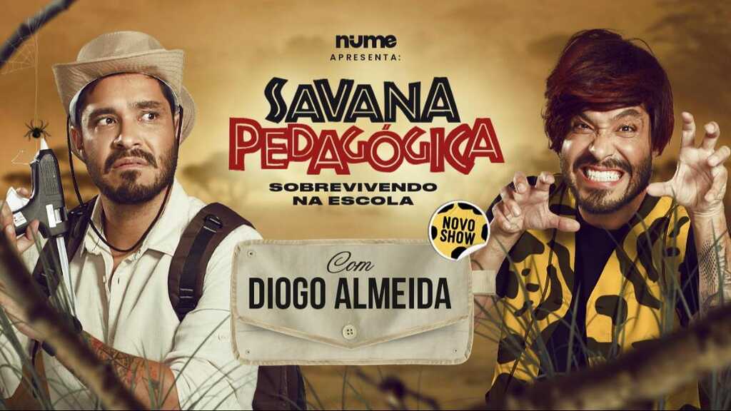 Diogo Almeida apresenta show de humor "Savana Pedagógica: Sobrevivendo na Escola"