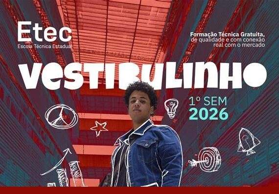 Vestibulinho das Etecs abre inscrições para o primeiro semestre de 2026