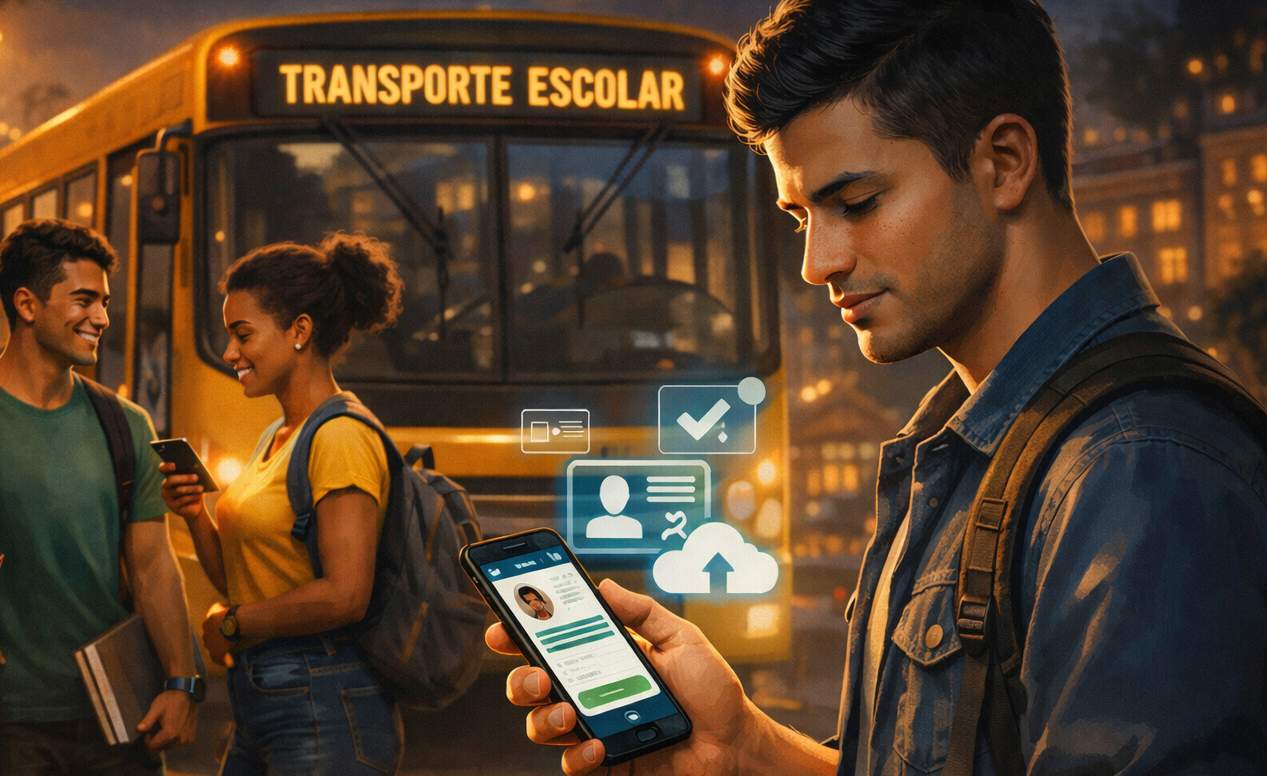Atenção estudantes de Louveira: recadastre o Cartão Cidadão para não perder o transporte universitário em 2026!